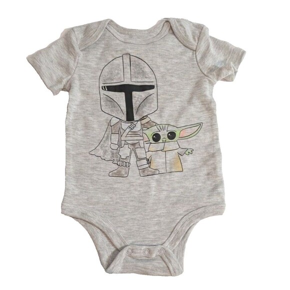 Star Wars Yoda Baby Outfit Boy 3-Pieces Size 12M - Picture 3 of 7